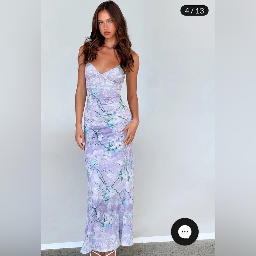 Tiger Mist Purple Floral Maxi Dress